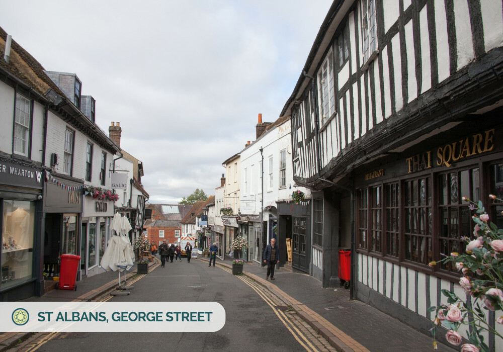 historic shopping area of St Albans